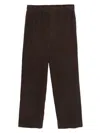Issey Miyake Pleated Wide-leg Trousers In Brown