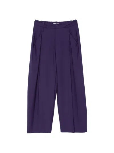Issey Miyake Pleated Wide-leg Trousers In Purple