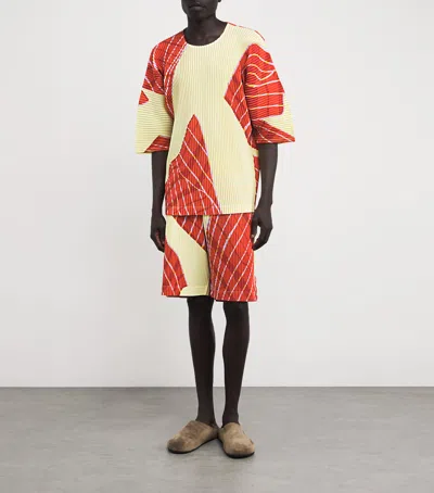 Issey Miyake Pleated Windswept Print T-shirt