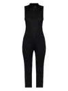 Issey Miyake Pleated Zip Jumpsuit In Black