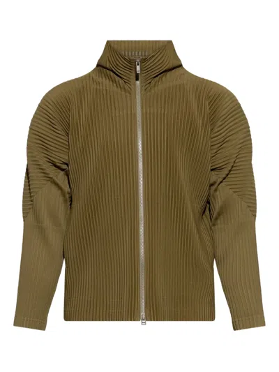 ISSEY MIYAKE PLEATED ZIP-UP JACKET