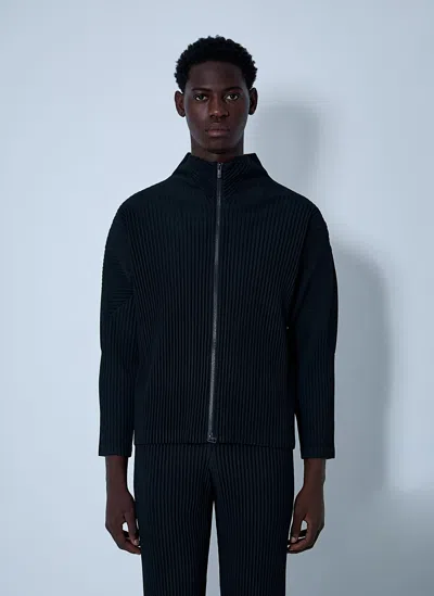 Issey Miyake Pleated Zip-up Jacket