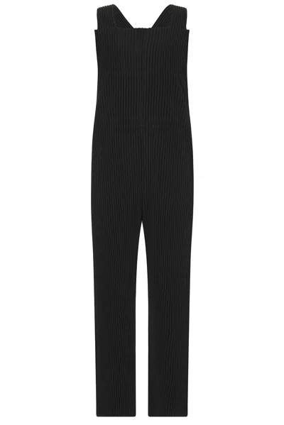 Issey Miyake Pleats 1 Overalls In Black