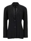Issey Miyake Uni-form Buttoned Blazer In Black