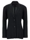 Issey Miyake Blazer Jacket Long Sleeves Notched Lapels In Blue