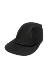 Issey Miyake Ribbed Texture Curved Brim Baseball Cap In Black