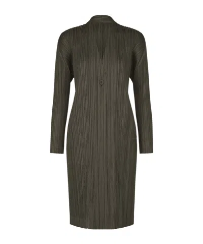 Issey Miyake Pleats Jacket In Green
