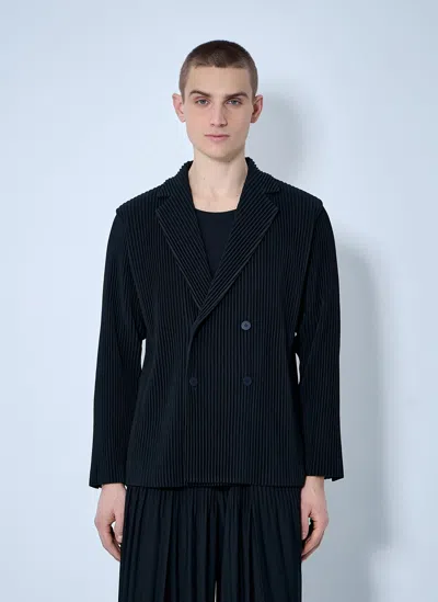 Issey Miyake Pleats One Blazer In Black