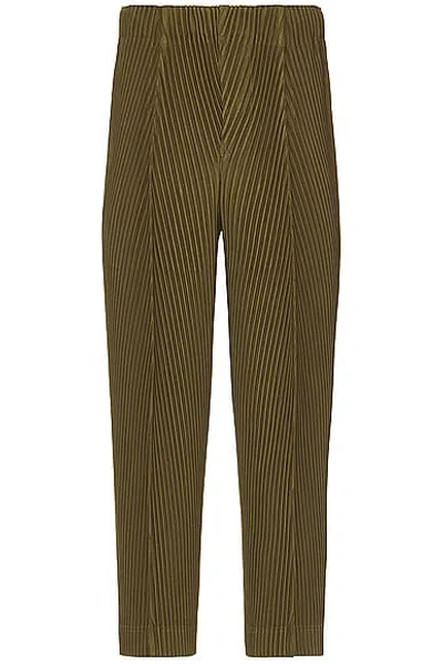 Issey Miyake Pleats Pants In Olive