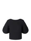 Issey Miyake Mushroom-knit Top In Black