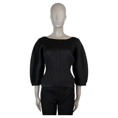 Pre-owned Issey Miyake Pleats Please Black Polyester Pleated Top Shirt S