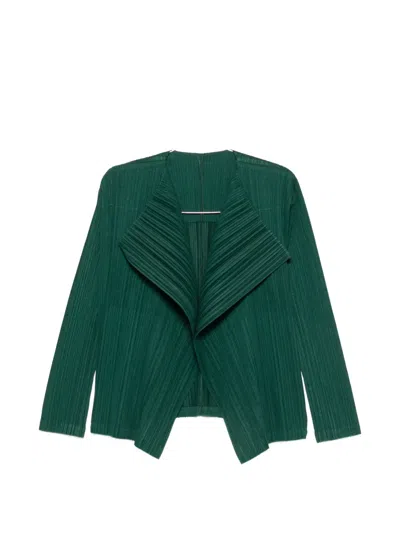 Issey Miyake Pleats Please Blazer In Green