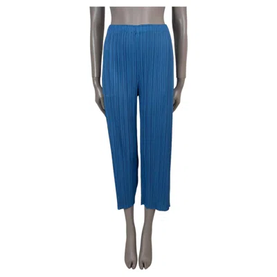 Pre-owned Issey Miyake Pleats Please Blue Polyester Pants 4 L