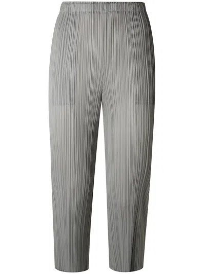 Issey Miyake Pleats Please By  Basics Trousers In Gray