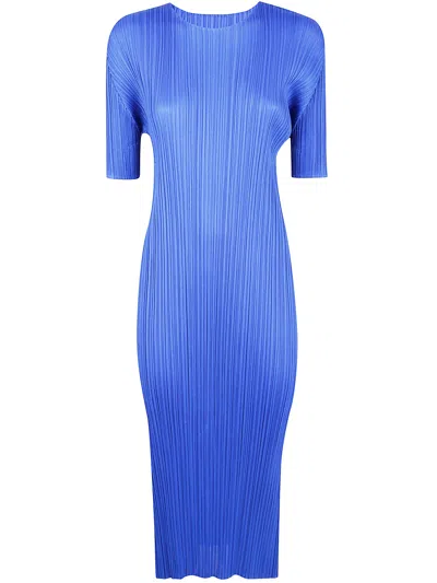 ISSEY MIYAKE PLEATS PLEASE BY ISSEY MIYAKE "MONTHLY COLORS: AUGUST" DRESS