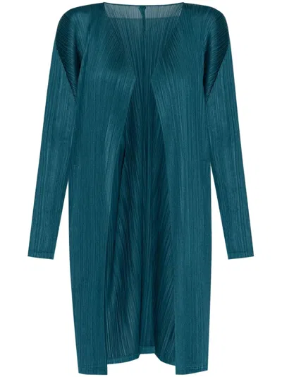 Issey Miyake Pleats Please By  Monthly Colors: January Cardigan In Blue