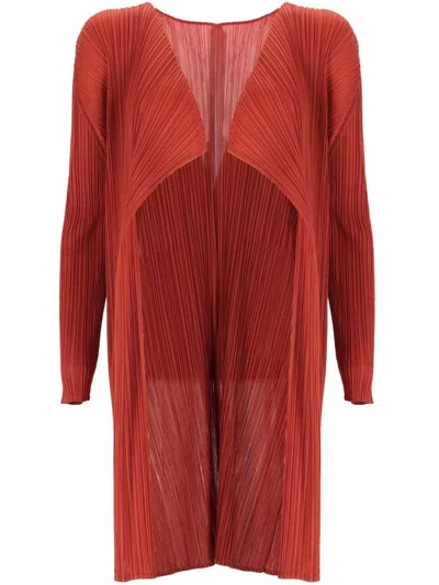 Issey Miyake Pleats Please By  Pleated Open In Red
