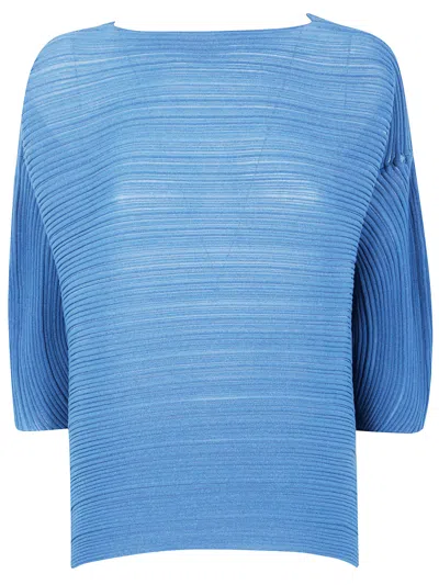 ISSEY MIYAKE PLEATS PLEASE BY ISSEY MIYAKE "SHEER BOUNCE KNIT" SHIRT