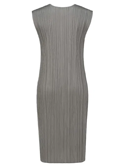Issey Miyake Pleats Please Dress Grey In Gray
