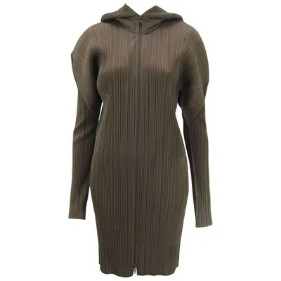 Pre-owned Issey Miyake Pleats Please Hooded Coat In Black