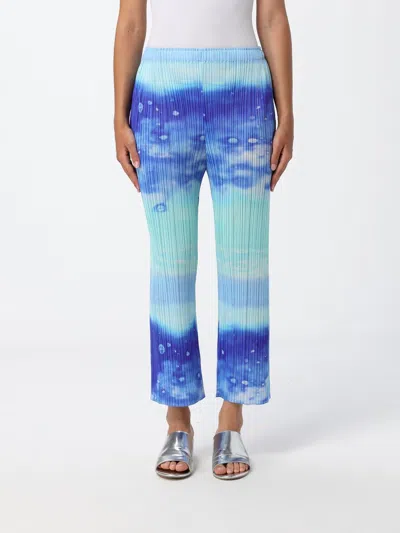 Issey Miyake Pleats Please  裤子 女士 颜色 浅蓝色 In Multi