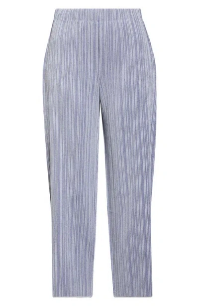 Issey Miyake Pleats Please  A-poc Crop Pants In Blue