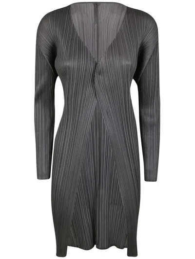 Issey Miyake Pleats Please  Basics Coat Cardigan Clothing In Grey