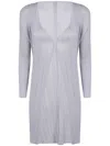 Issey Miyake Pleated Cardi-coat In Gray
