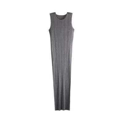Pre-owned Issey Miyake Pleats Please  Basics Dress 'grey' | Women's Size 2 In Gray
