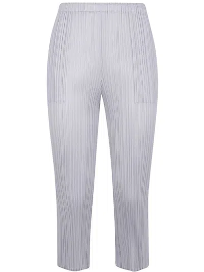 Issey Miyake Pleats Please  "basics" Pants Clothing In Gray