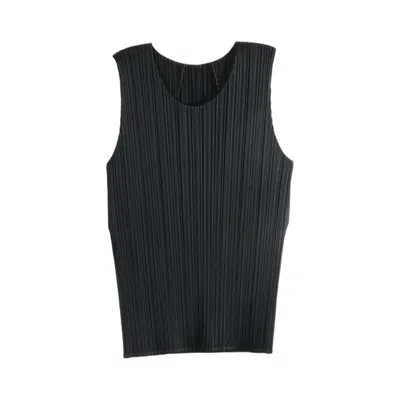 Pre-owned Issey Miyake Pleats Please  Basics Shirt 'black' | Women's Size 3