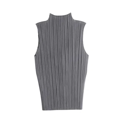 Pre-owned Issey Miyake Pleats Please  Basics Shirt 'grey' | Women's Size 3 In Gray