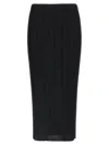 Issey Miyake Midi Skirt Featuring Pleated Design In Black