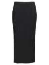 Issey Miyake Midi Skirt Featuring Pleated Design In Black