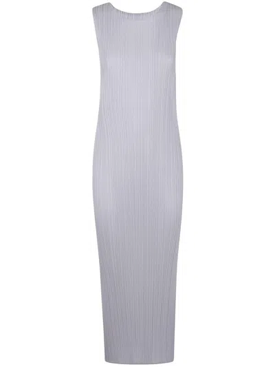 ISSEY MIYAKE PLEATS PLEASE ISSEY MIYAKE BASICS SLEEVES LESS MIDI DRESS