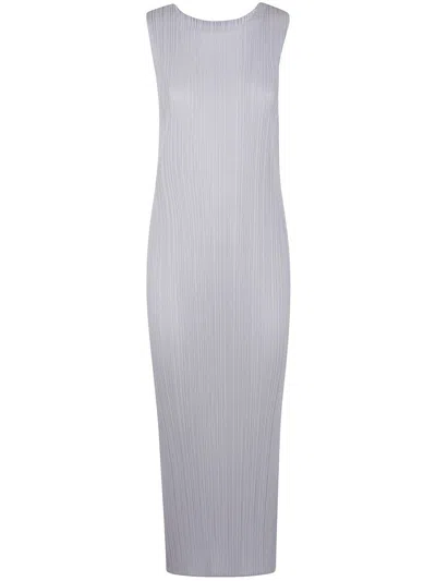 ISSEY MIYAKE PLEATS PLEASE ISSEY MIYAKE BASICS SLEEVES LESS MIDI DRESS CLOTHING