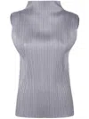 Issey Miyake Pleats Please  Basics Sleeves Less Shirt Clothing In Gray