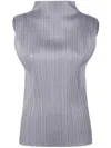 Issey Miyake Pleats Please  Basics Sleeves Less Shirt Clothing In Gray