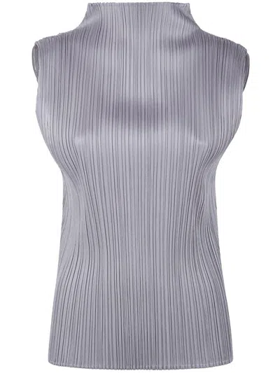 Issey Miyake Pleats Please  Basics Sleeves Less Shirt Clothing In Gray