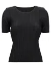 Issey Miyake Pleated T-shirt In Black