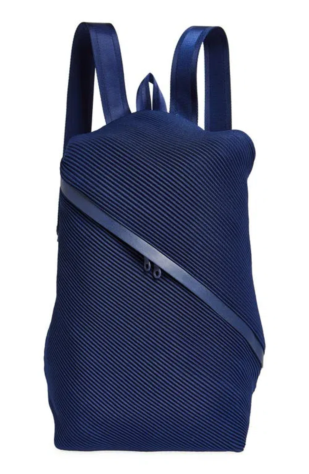 Issey Miyake Pleats Please Bias Pleated Backpack In Navy | ModeSens