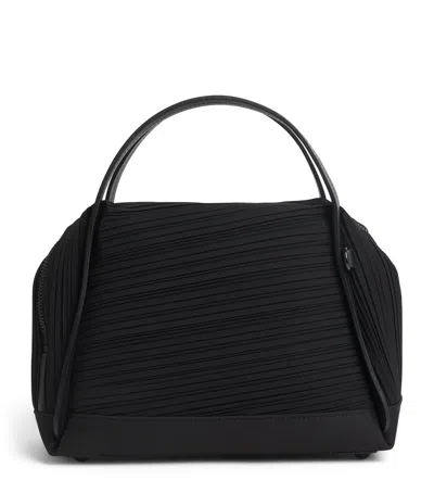 Issey Miyake Pleats Please  Bias Pleats Top-handle Bag In Black