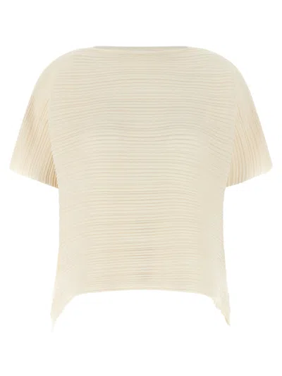 Issey Miyake Pleats Please  Blouse In Cream
