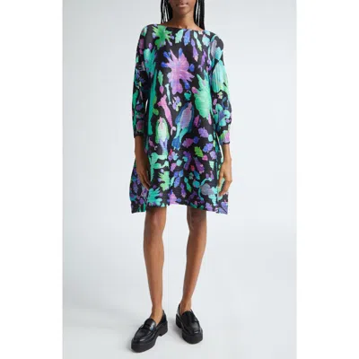 Issey Miyake Pleats Please  Dance With New Friends Pleated A-line Dress In Multicolor
