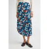 Issey Miyake Pleats Please  Dancing Square Pleated Midi Skirt In Blue
