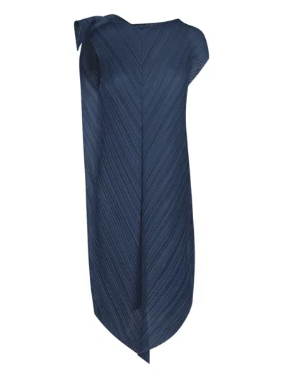 Issey Miyake Pleats Please  Dresses In Blue