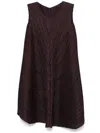 Issey Miyake Mellow Pleats Tunic In Brown