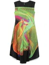 Issey Miyake Pleated Spectrum Midi Dress In Multicolor
