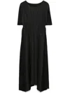 Issey Miyake Pleats Please  Efficient Square Pleated Short Sleeve A-line Dress In Black