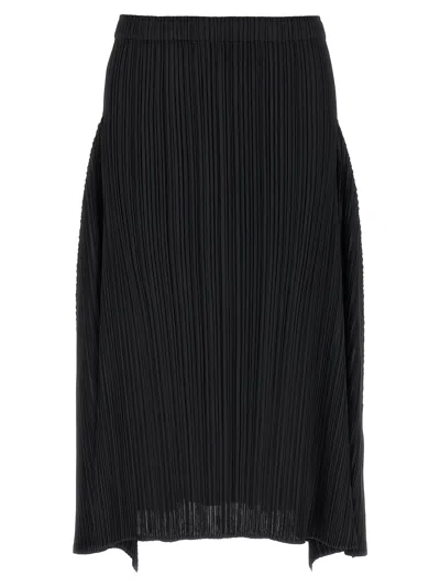 Issey Miyake Pleats Please  'efficient Square' Skirt In Black